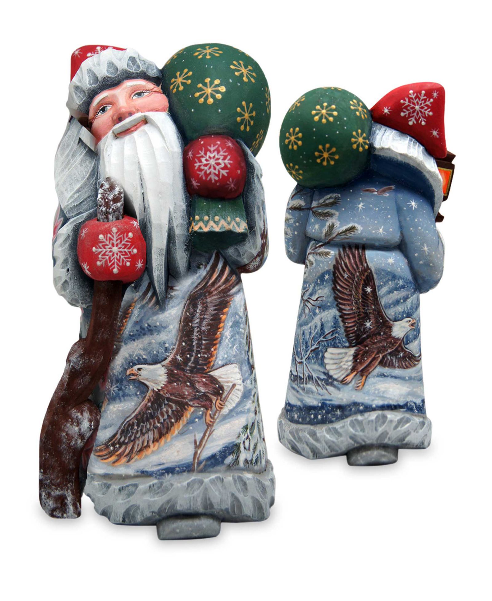 Декоративная фигурка G.DeBrekht Santa Eagle, ручная роспись по дереву