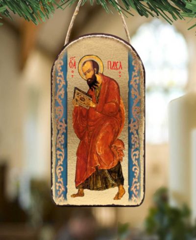 Декоративная икона G.DeBrekht Saint Paul, деревянная, греческая православная