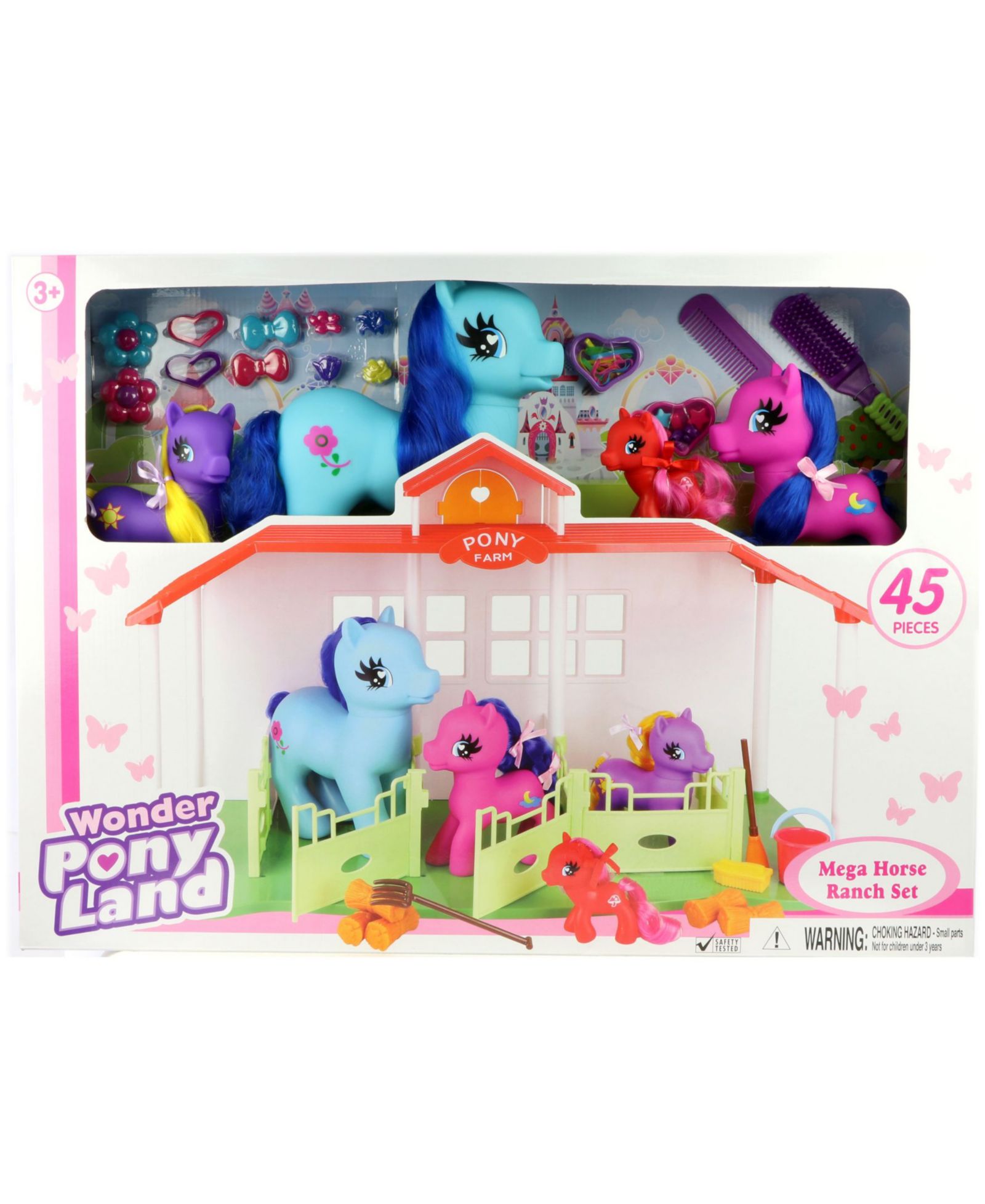 Набор Ponyland Mega Horse Ranch, 45 предметов