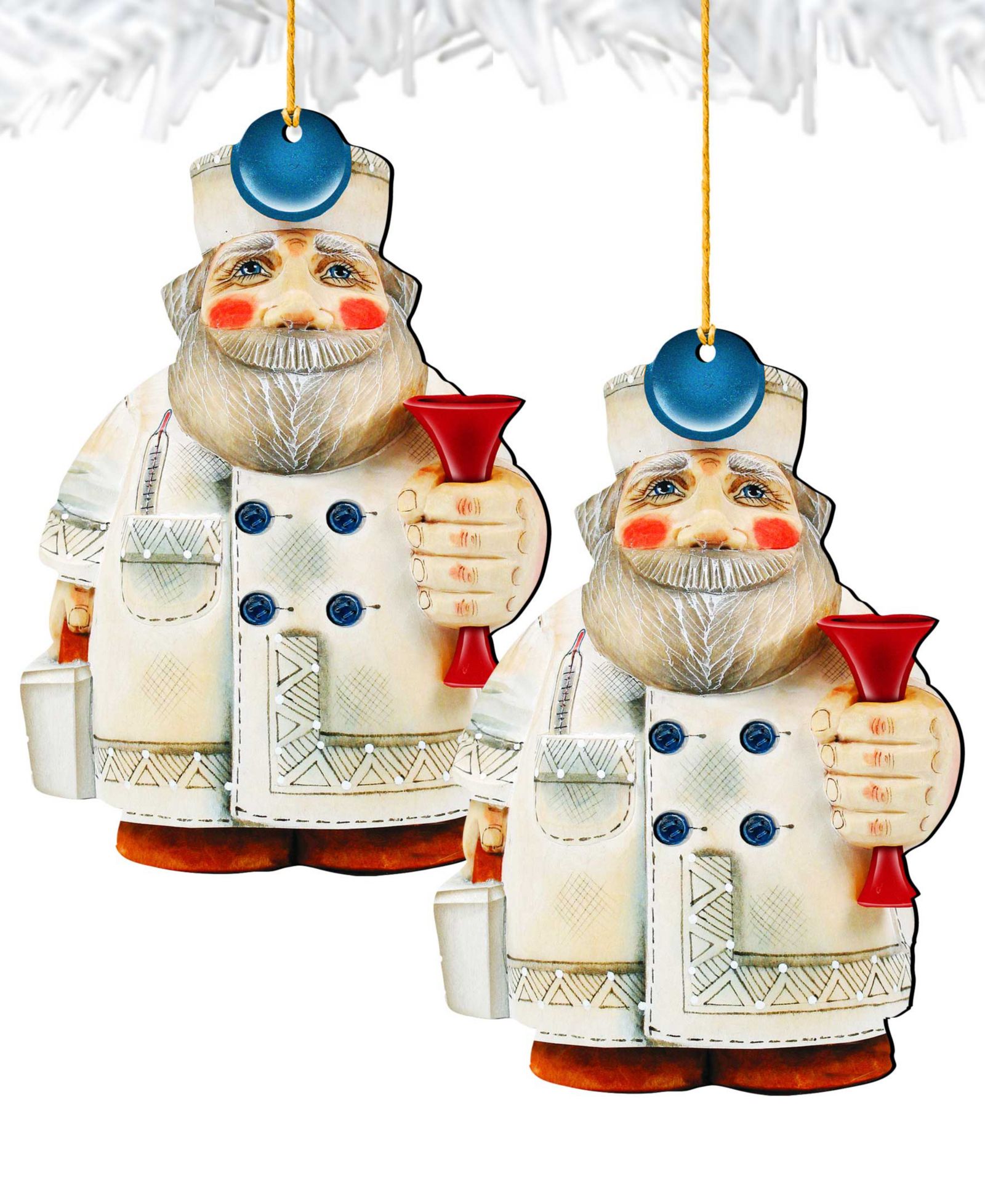 Деревянное украшение Designocracy Doctor Santa