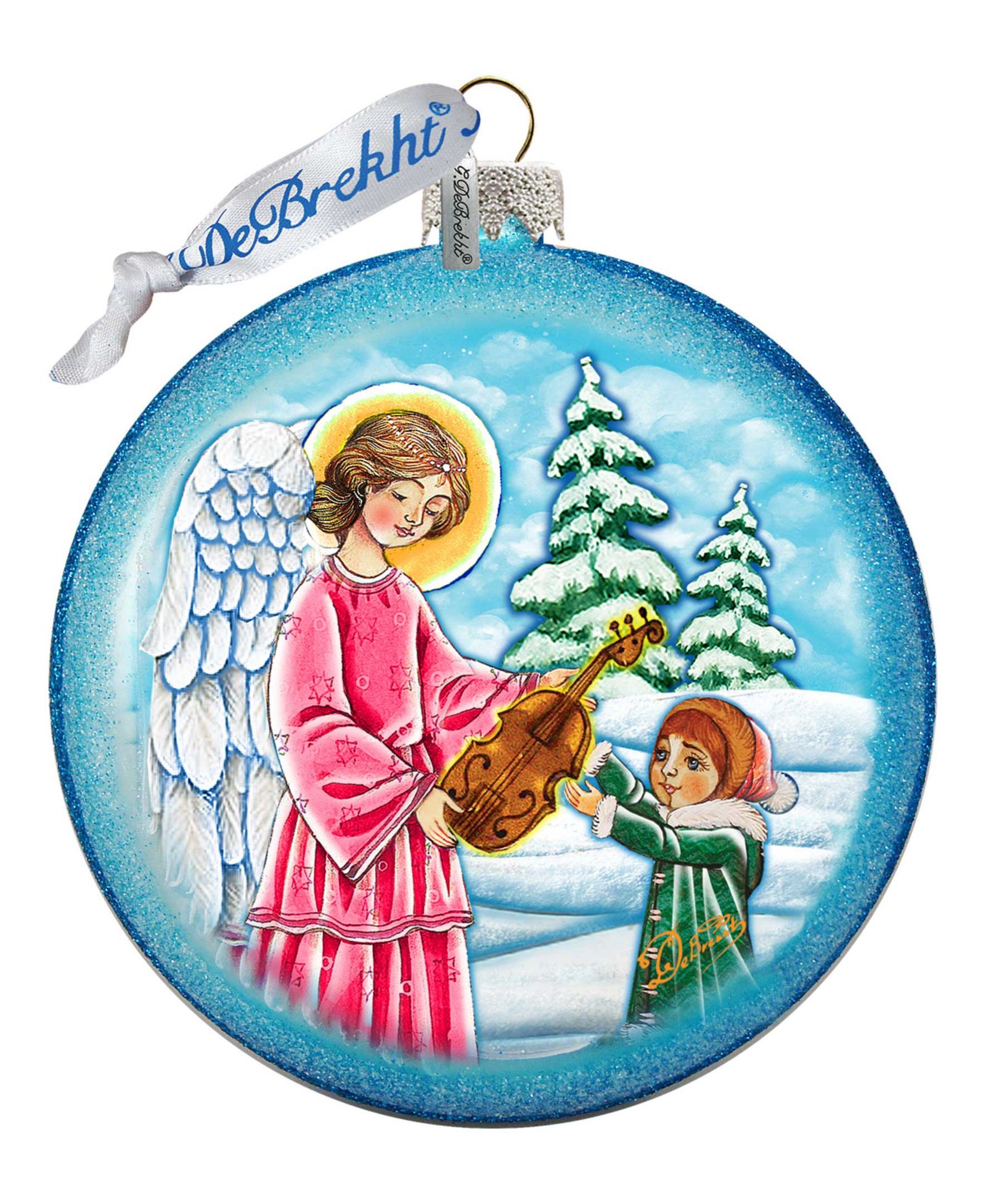 Стеклянное украшение G.DeBrekht Guardian of Music Angel