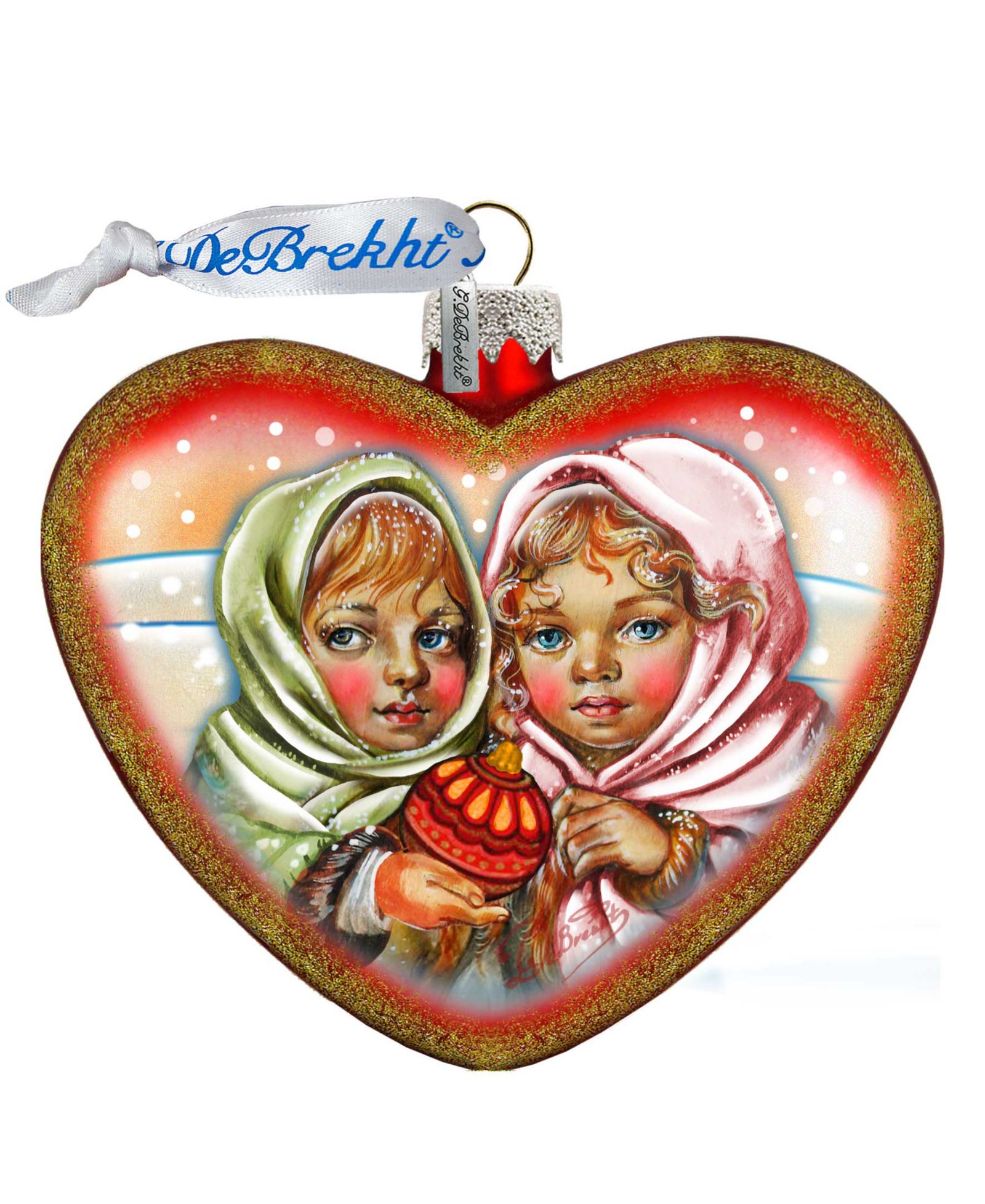 Украшение G.DeBrekht Remembering Friends Hart Glass