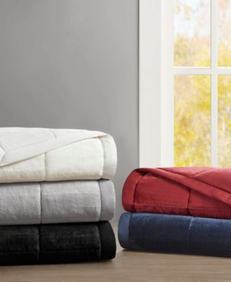 Madison Park Coleman Plush Reversible HeiQ Smart Temperature Down Alternative Blanket, King