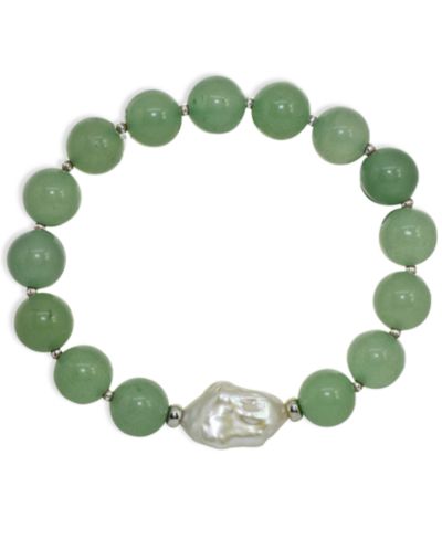Браслет Macy's Genuine Stone Bead Biwa Pearl Stretch