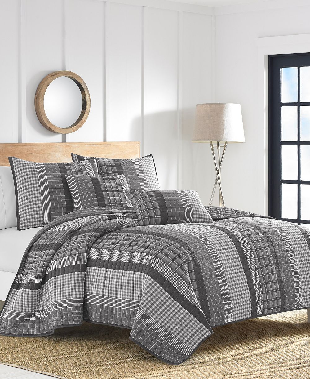 Nautica Gulf Shores Cotton Reversible 2-Pc. Quilt Set, Twin