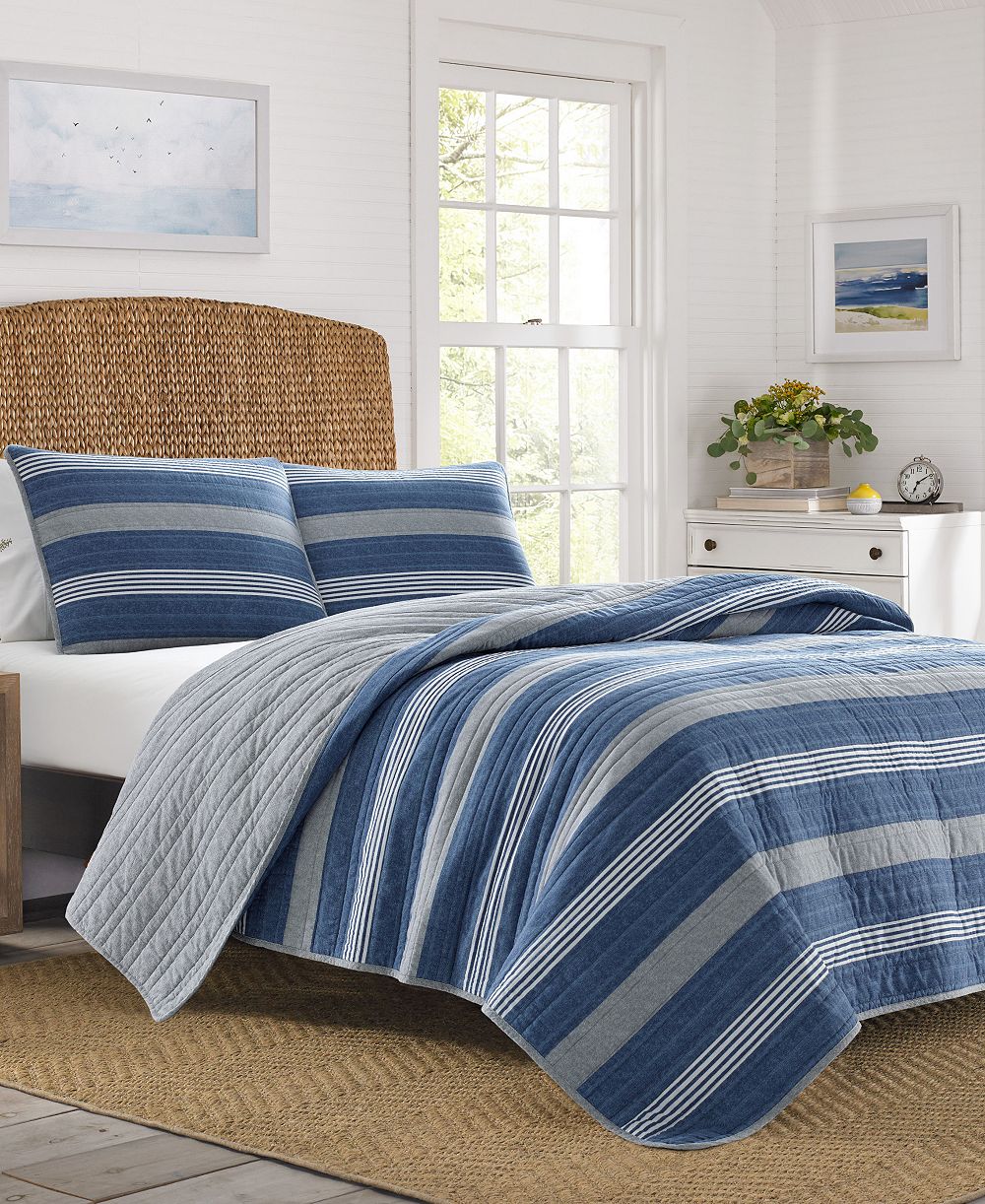Комплект стеганых одеял Nautica Saltmarsh Cotton Reversible, King