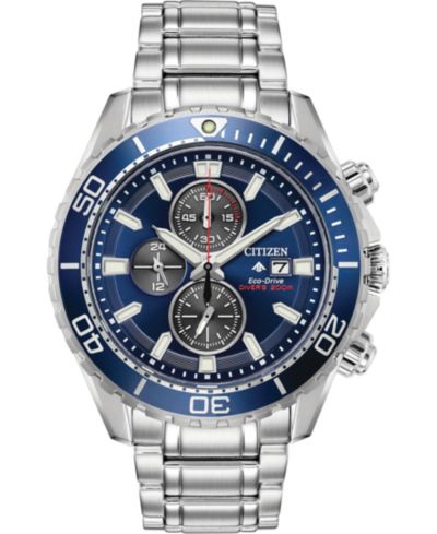 Мужские часы Citizen Eco-Drive Promaster Diver Stainless Steel Bracelet 46mm
