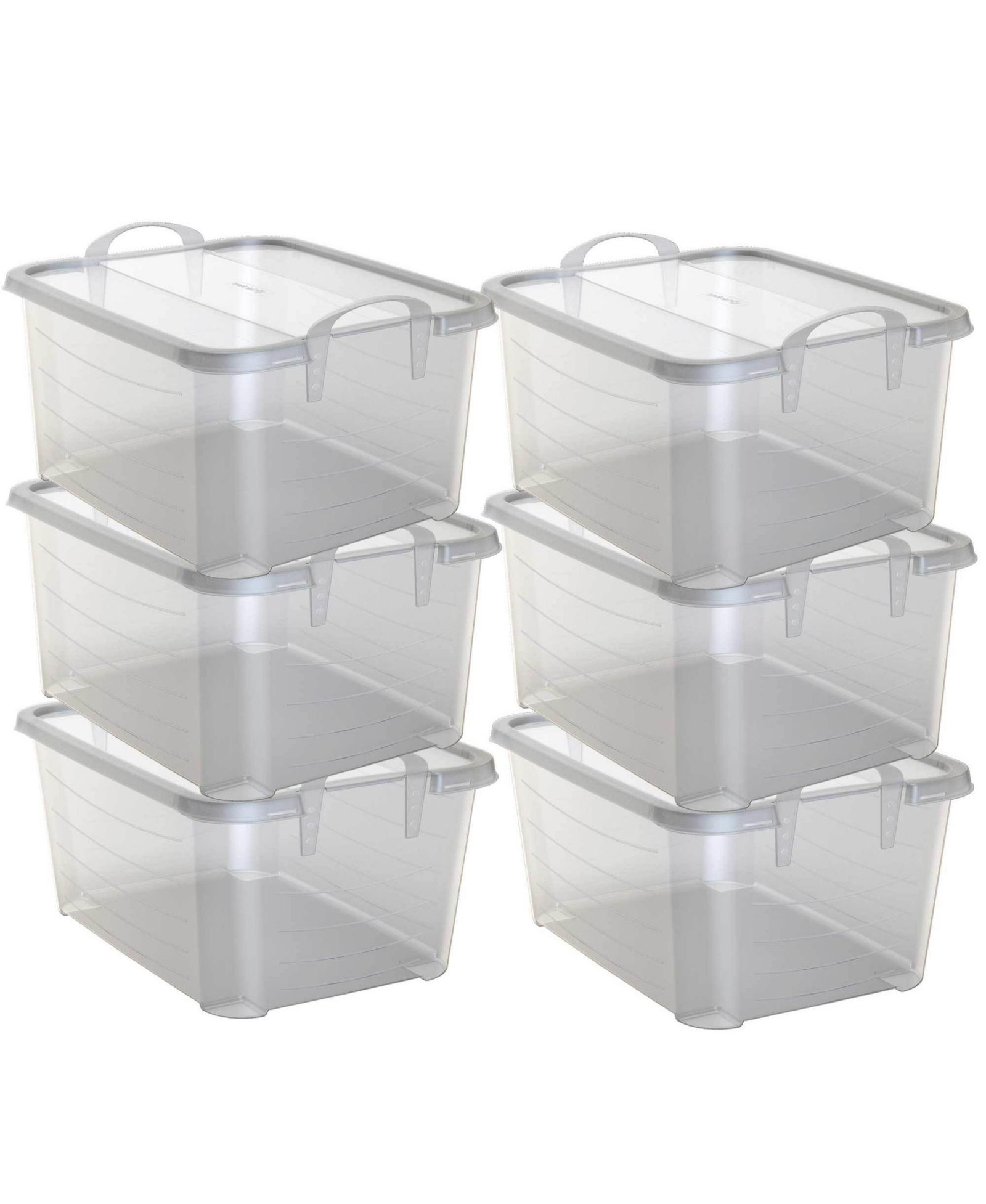 Контейнер для хранения Life Story 55 Quart Stackable, Clear, 6 Pack