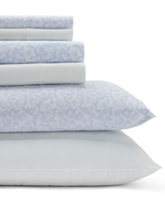 Laura Ashley Belle Cotton Percale 6-Pc. Sheet Set, Queen