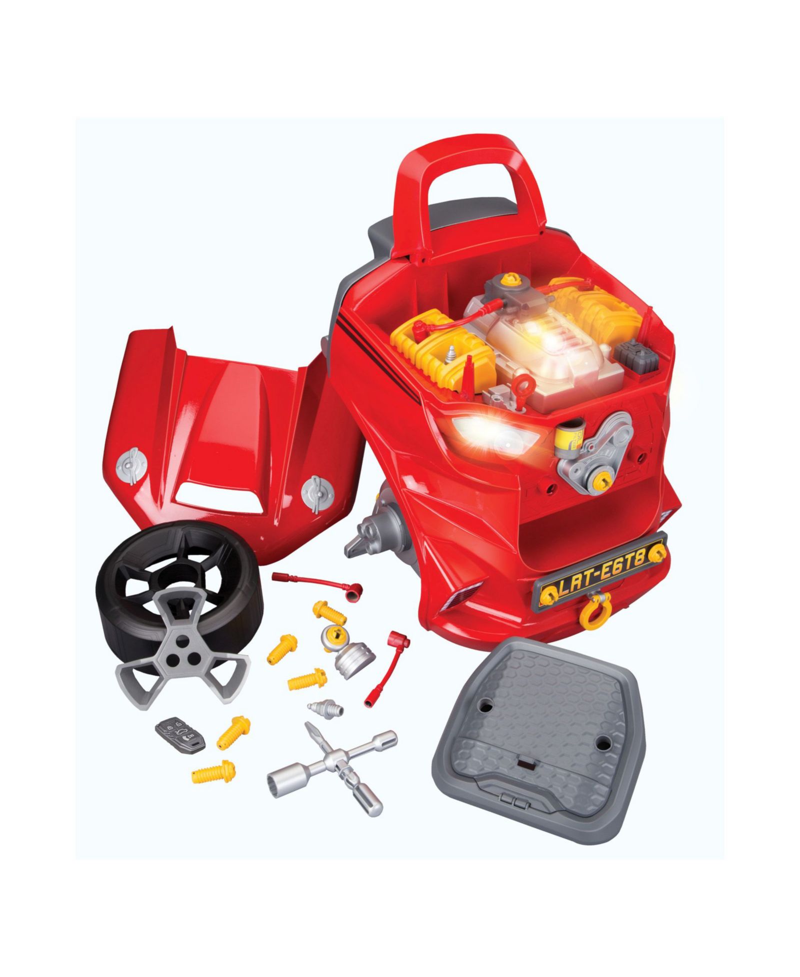 Набор Tuff Tools Motor Master Lights and Sounds Take-Apart Engine Workshop, 50 предметов, для детей от 2 лет