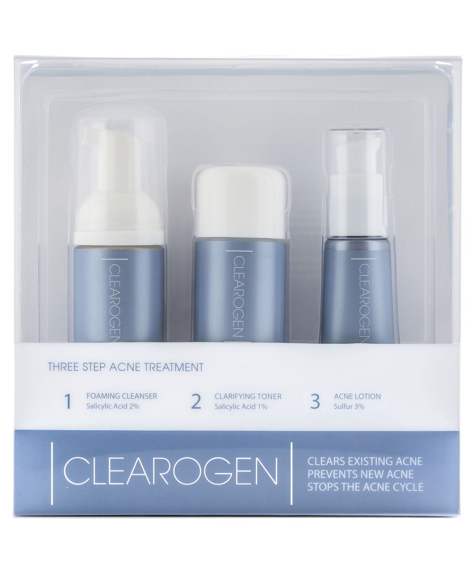 Clearogen Sensitive Skin Sulfur 1 Month Travel Acne Treatment Kit