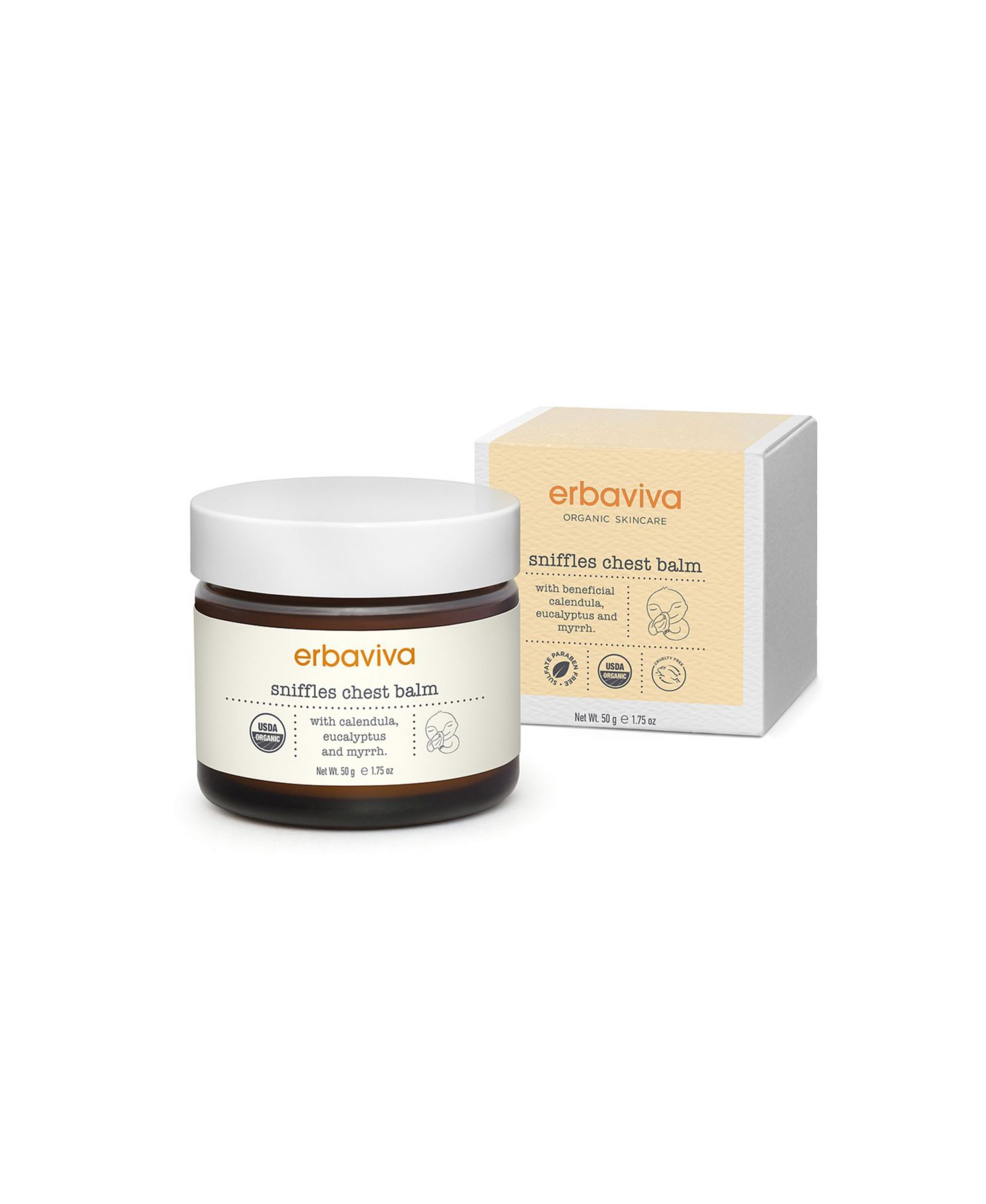 Детский бальзам для груди Erbaviva Sniffles, 1.75 oz.
