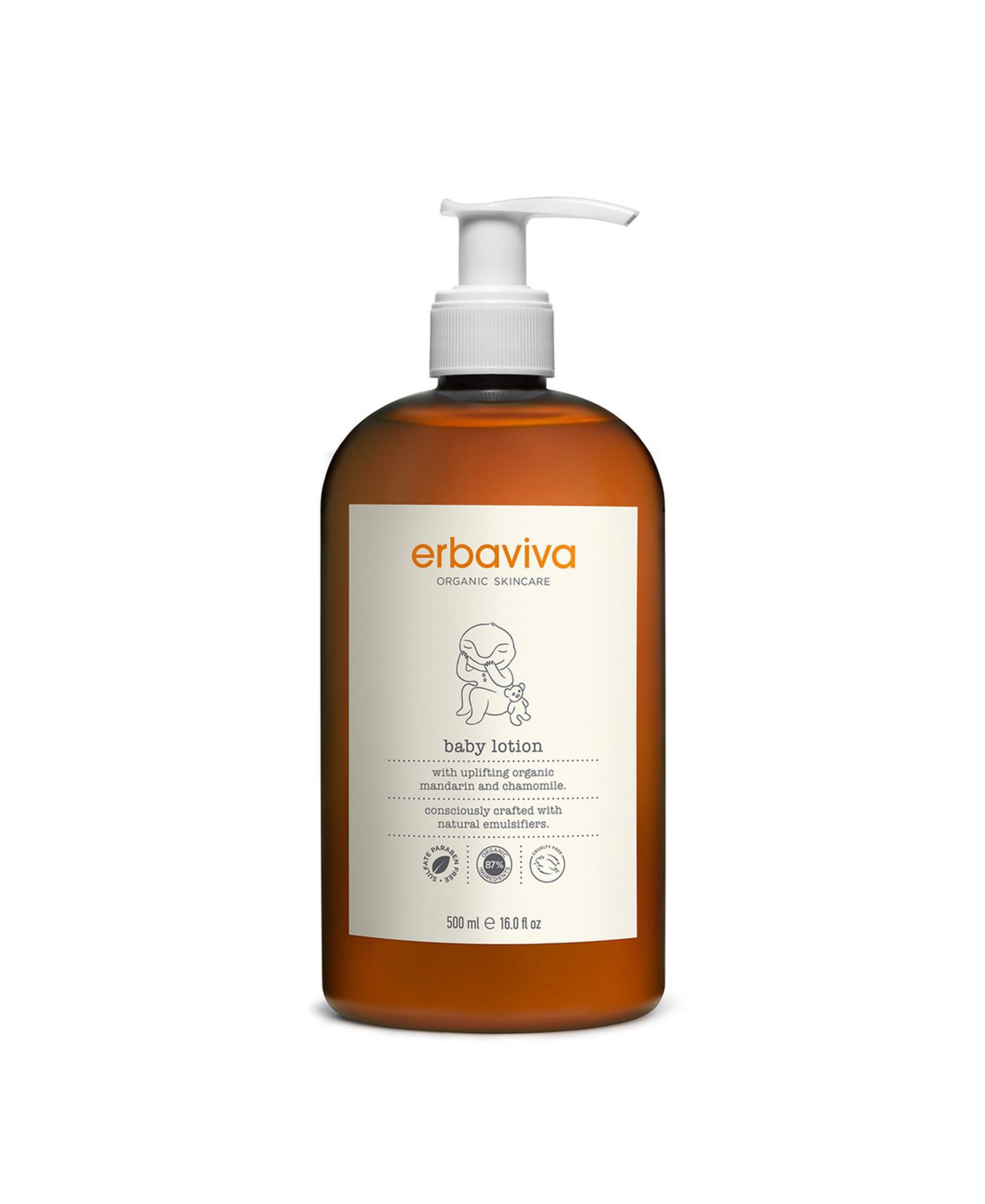 Erbaviva Baby Lotion, 16 oz.