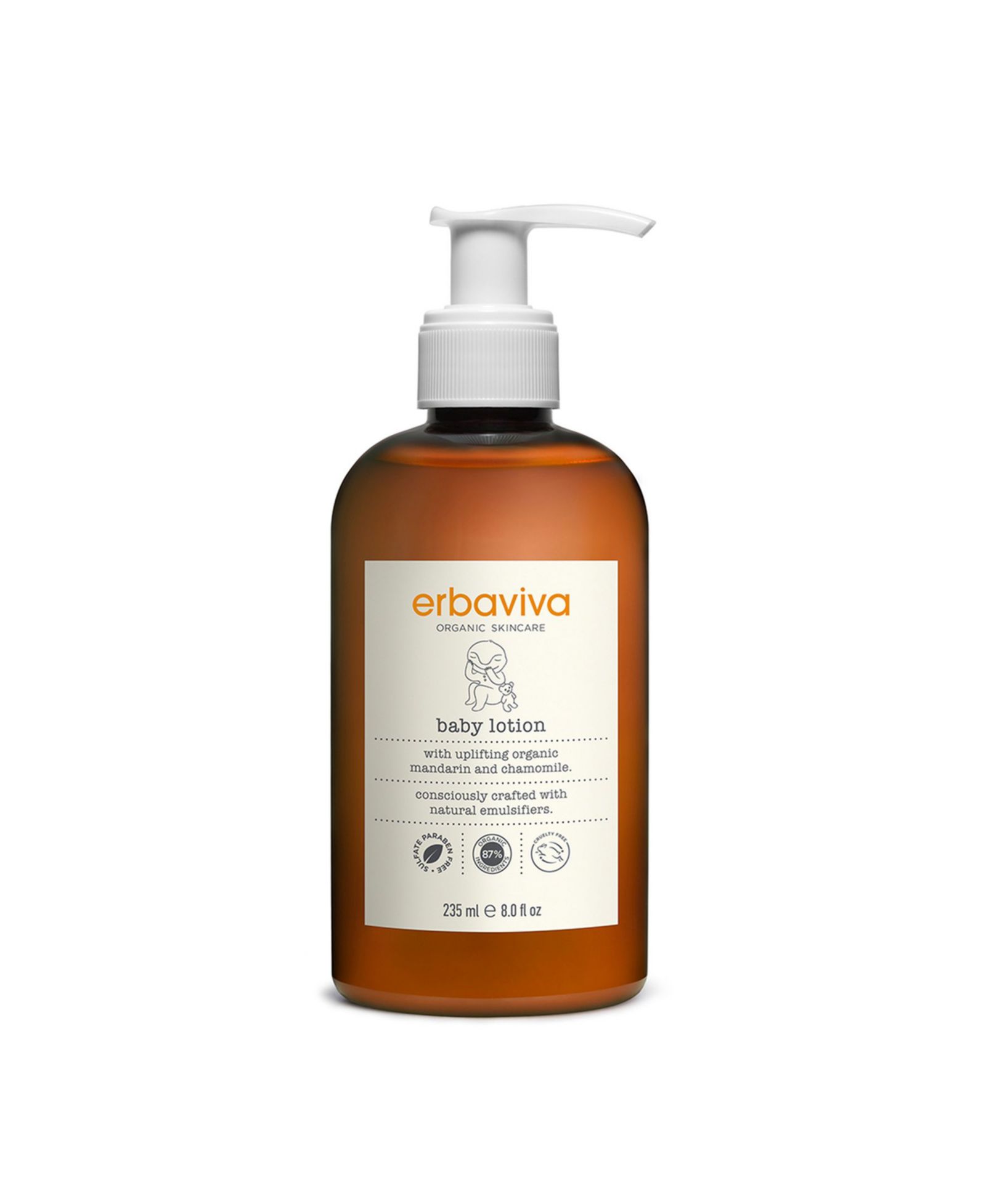 Erbaviva Baby Lotion, 8 oz.