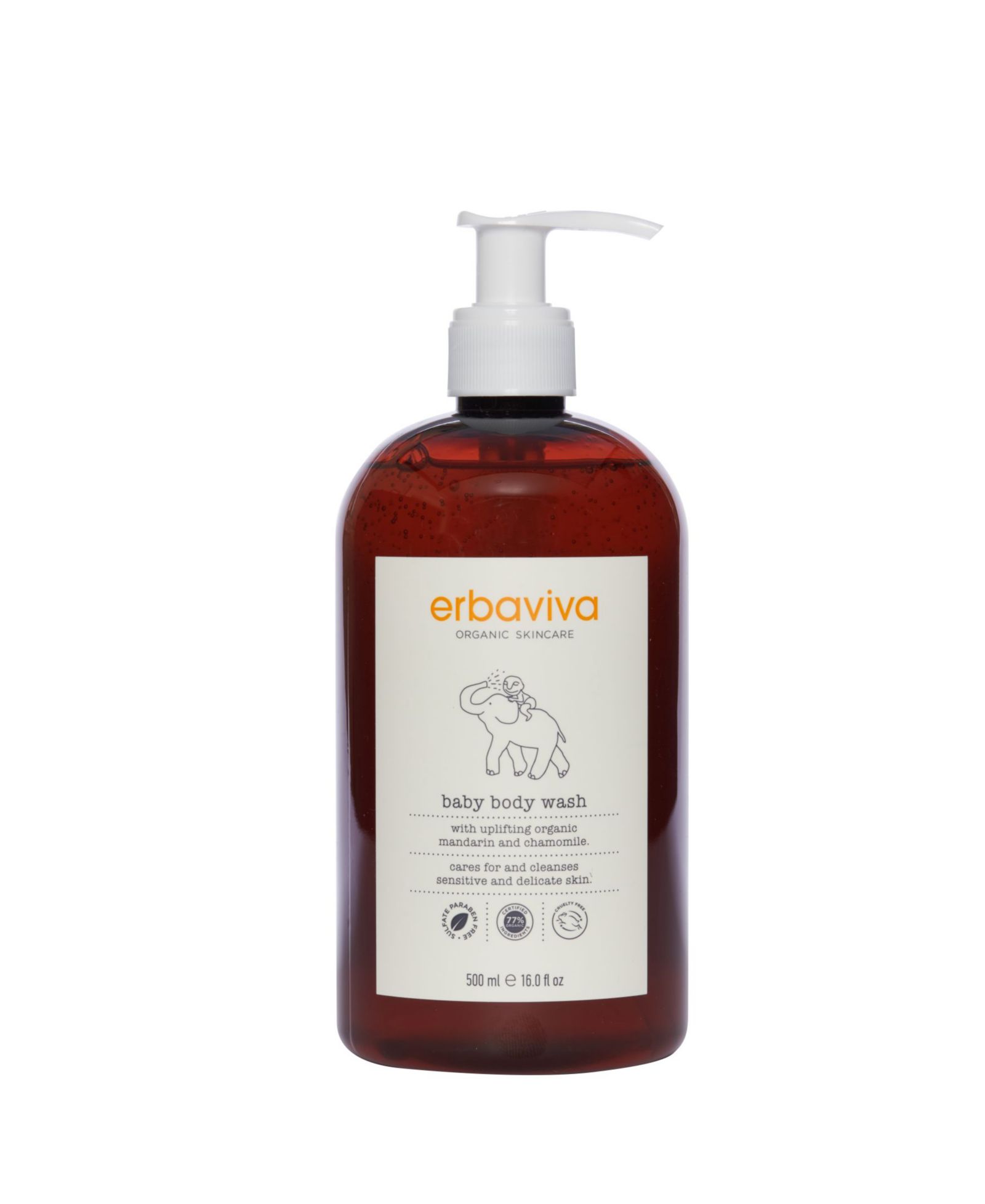 Erbaviva детское средство для мытья тела, 16 fl oz