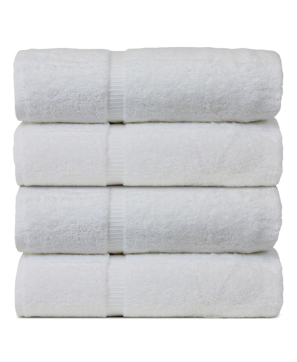 BC Bare Cotton Luxury Hotel Spa Towel Turkish Cotton Bath Towels, Set of 4