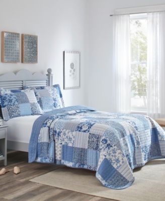 Laura Ashley Paisley Patchwork реверсивный комплект из 2 стеганых одеял, Twin