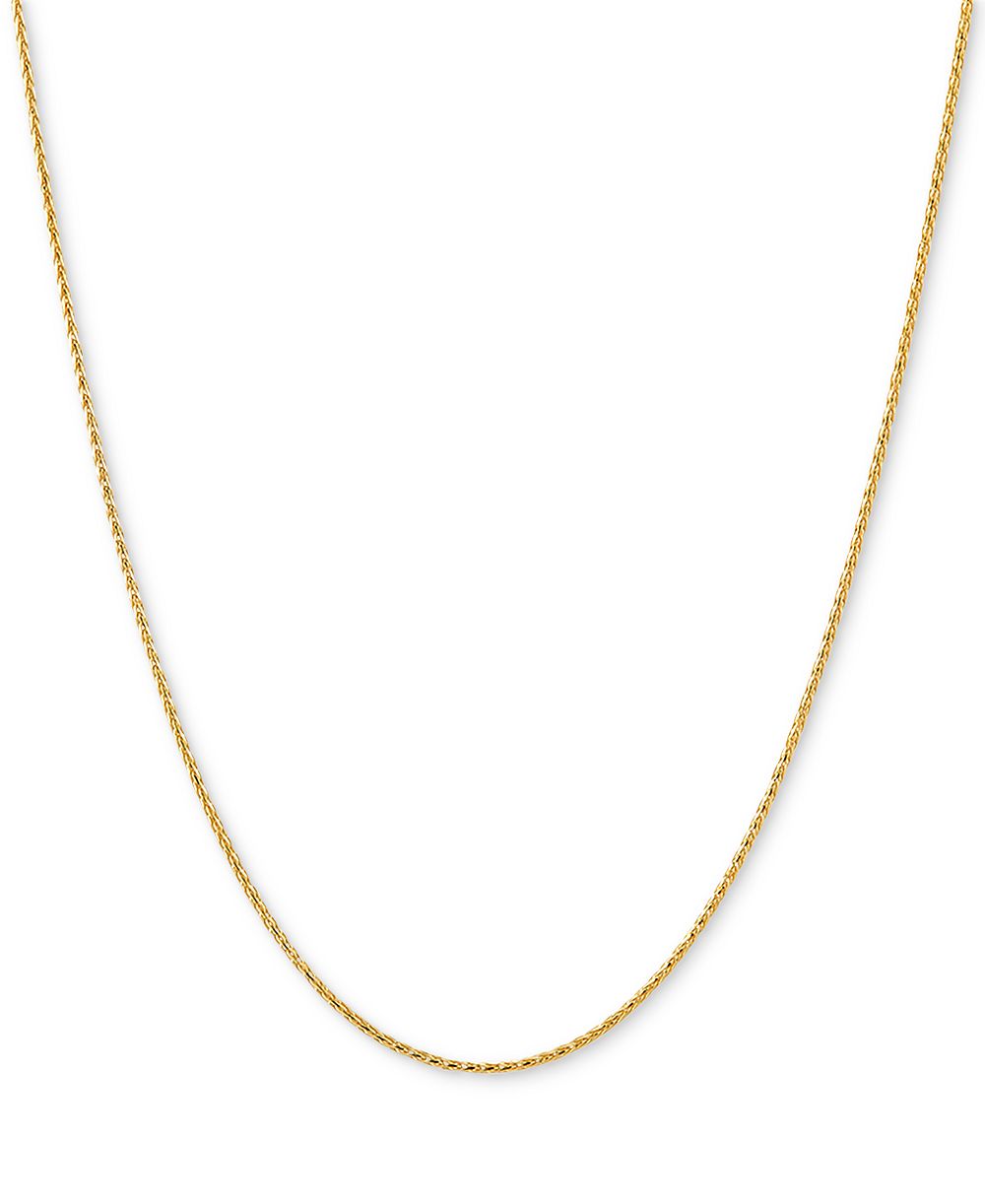 Italian Gold Wheat Link 18" Chain Necklace in 14k Gold