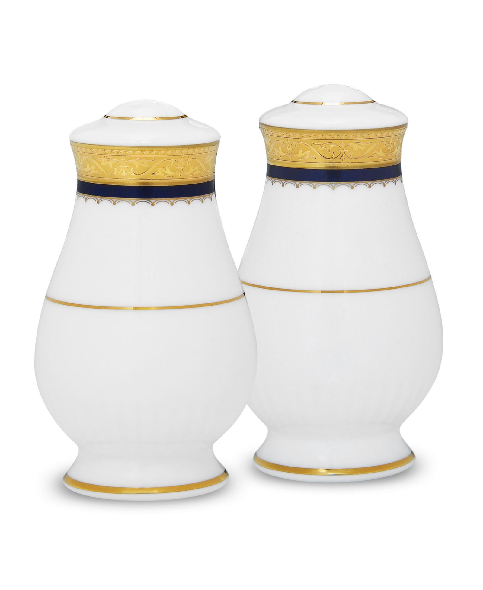 Noritake Odessa Cobalt Gold Salt & Pepper, 3.50"
