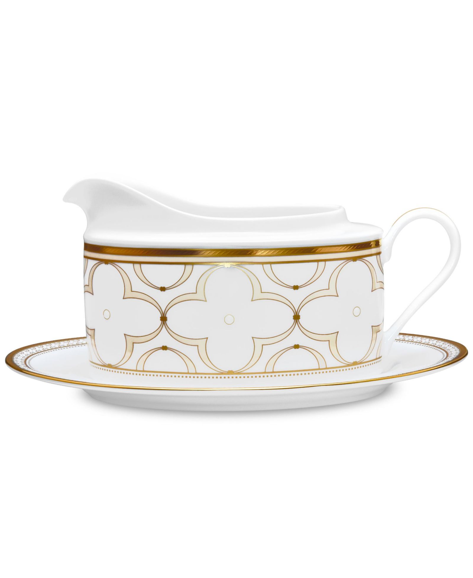 Noritake Набор для подачи соуса Trefolio Gold с подносом (2 шт.), 16 oz.