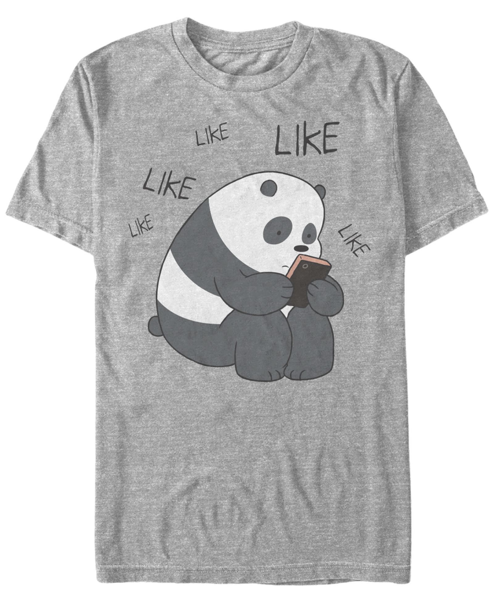Fifth Sun Men's We Bare Bears Like Like Like Texting Short Sleeve T- shirt