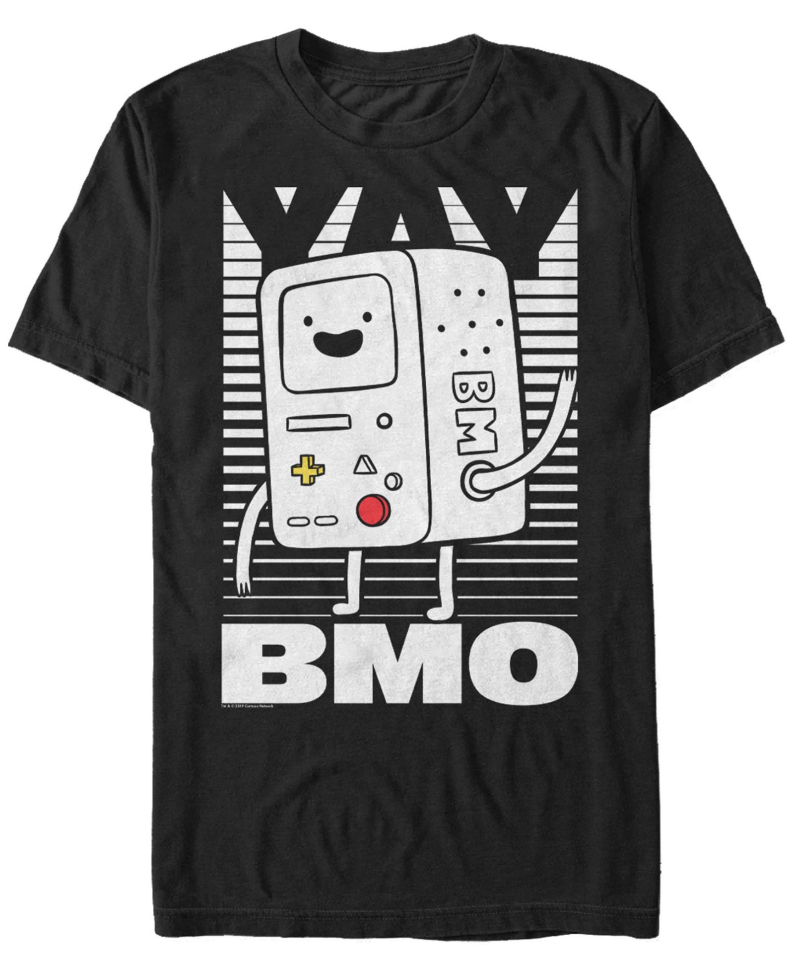Fifth Sun Мужская футболка Adventure Time BMO Wave Yay Halftone Fade с коротким рукавом