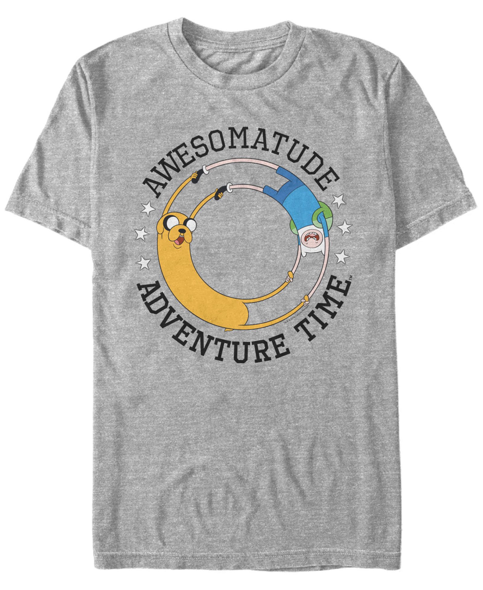 Fifth Sun Men's Awesomatude Adventure Time Short Sleeve T- shirt
