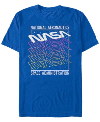 Fifth Sun NASA Men's Neon Colors Space Administration Short Sleeve T- shirt