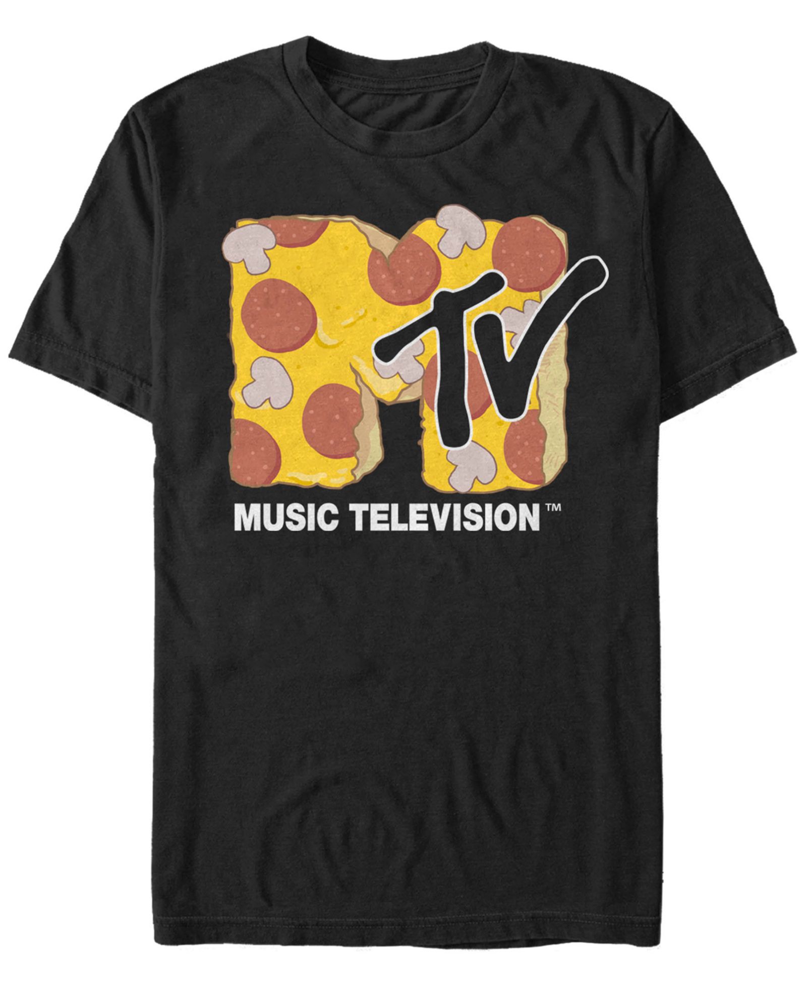 Мужская футболка Fifth Sun с принтом Pepperoni and Mushroom Pizza Logo