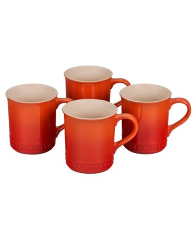 Le Creuset керамические кружки, набор из 4 штук, 14 oz.