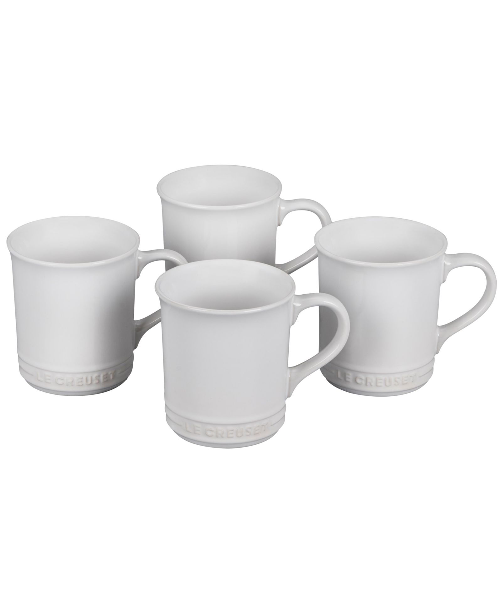 Le Creuset Stoneware 14 oz. Coffee Mugs, Set of 4