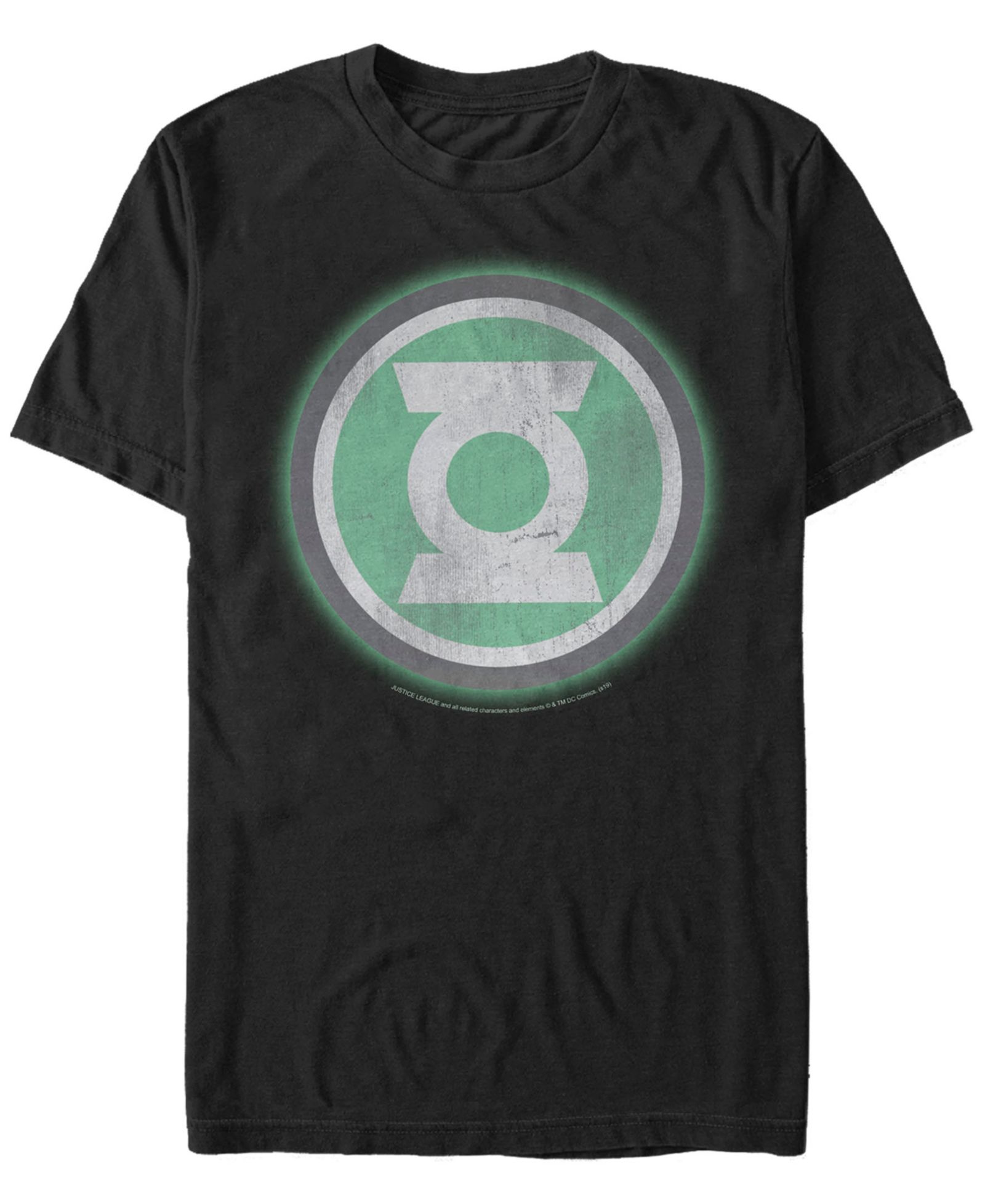 Футболка Fifth Sun Dc Men's Green Lantern Distressed Glowing Logo Short Sleeve