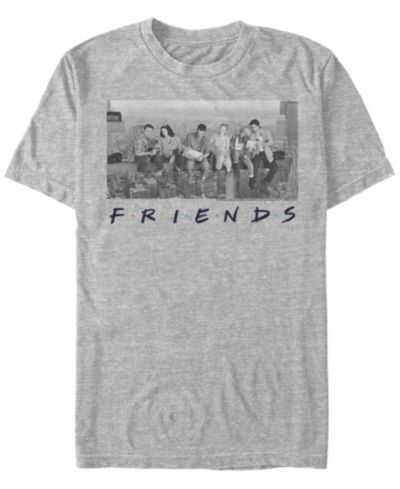 Мужская футболка Fifth Sun Friends Grayscale Skyline Group Portrait Short Sleeve