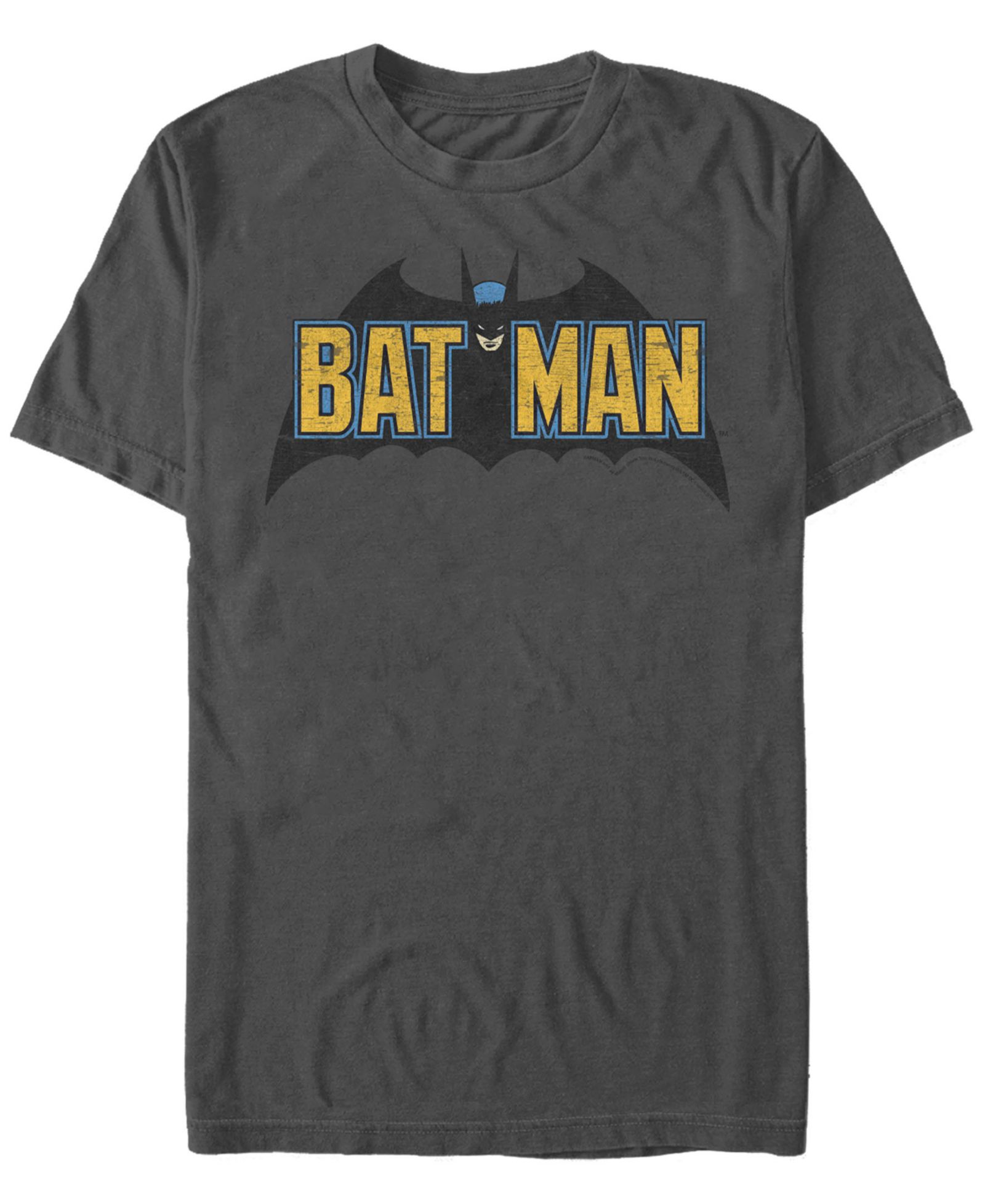 Fifth Sun DC Мужская футболка Batman Classic Text Bat Logo Short Sleeve