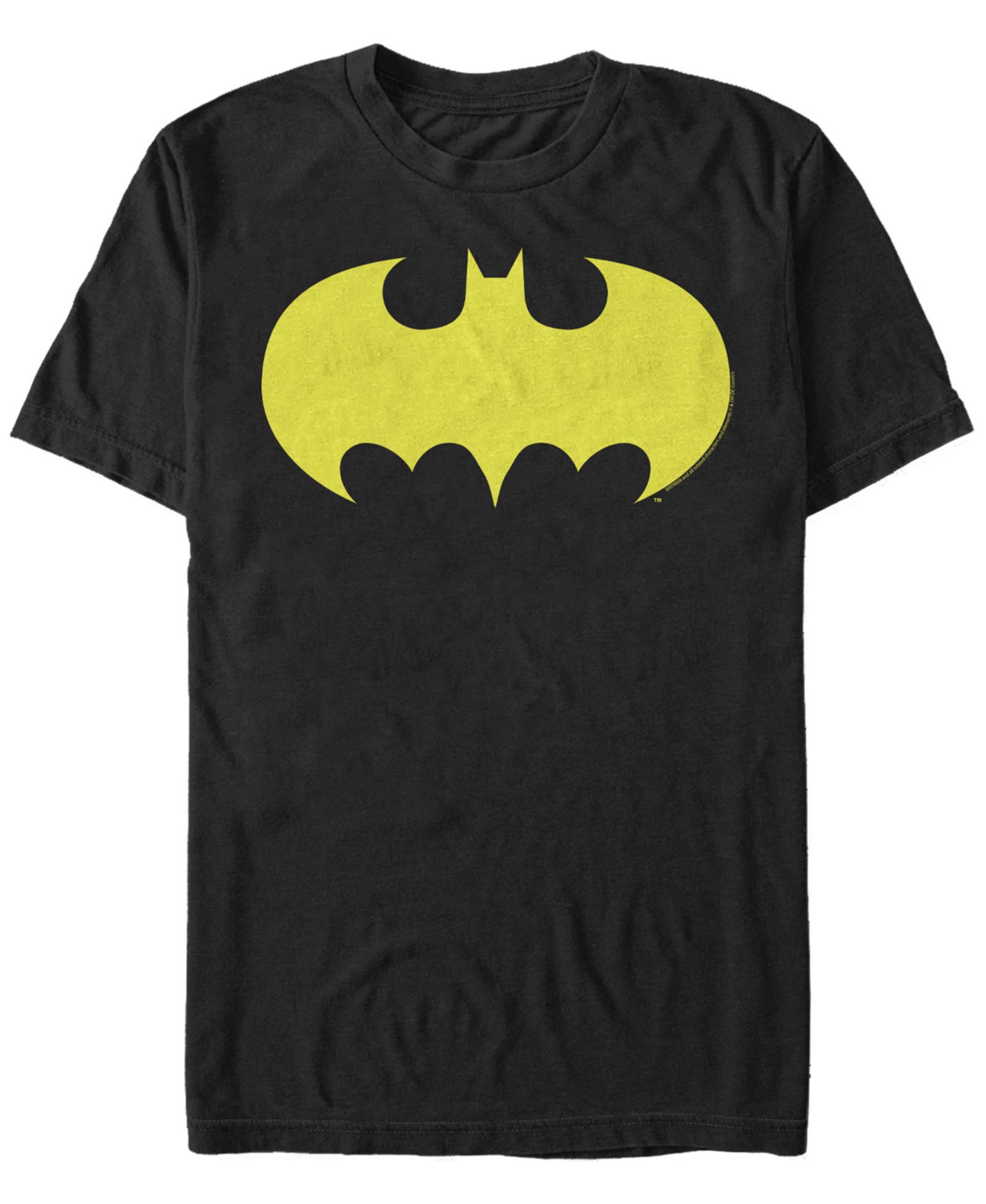 Мужская футболка Fifth Sun DC Batman Classic Yellow Bat Logo с коротким рукавом