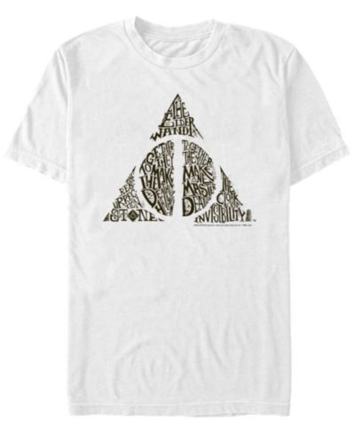 Fifth Sun Harry Potter Men's Deathly Hallows Text Symbol Short Sleeve T-Shirt