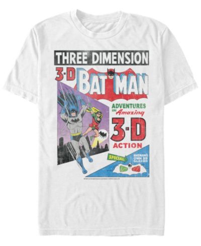 Fifth Sun DC Men's Batman 3D Comic Cover Short Sleeve T-Shirt
