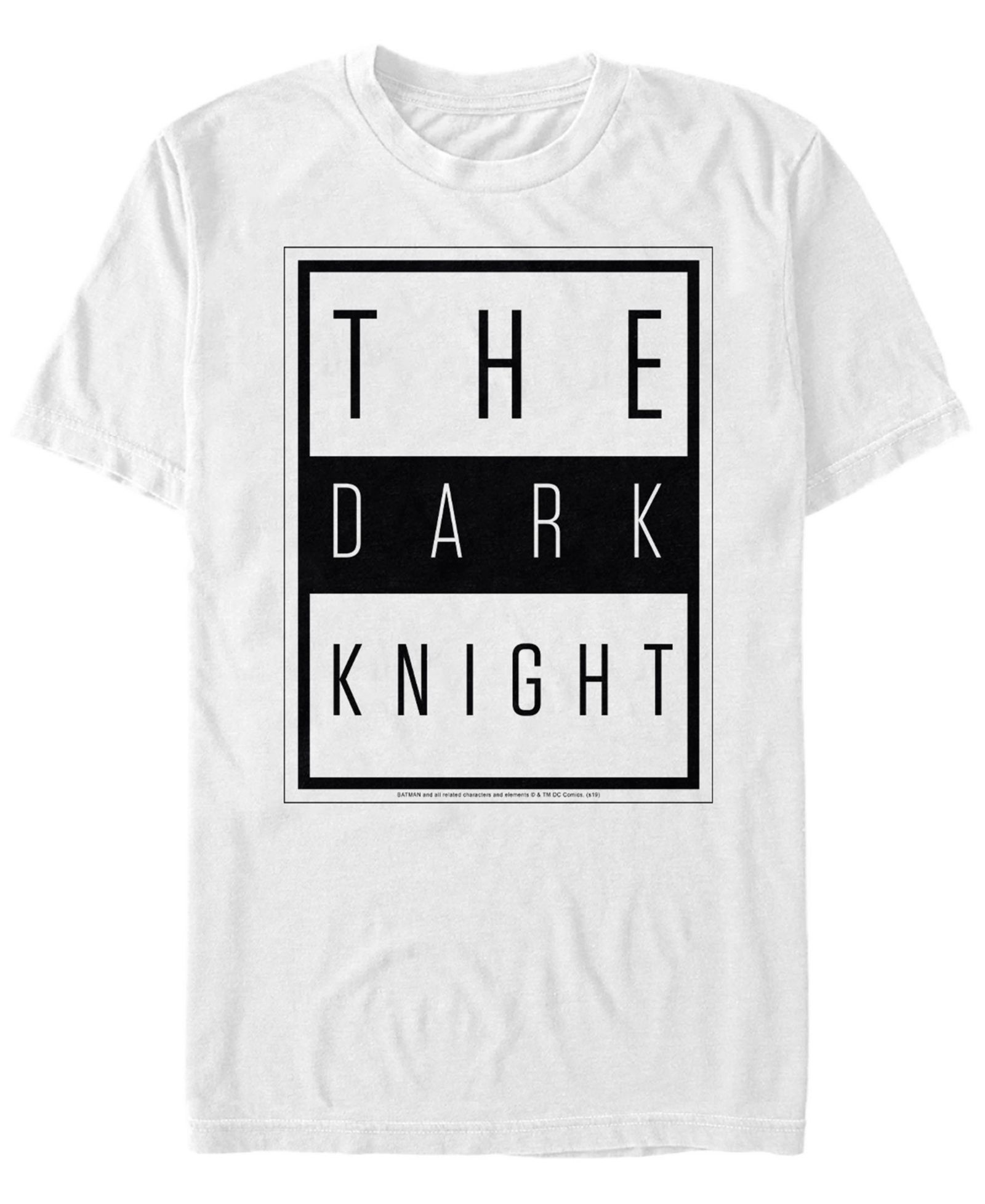 Fifth Sun DC Men's Batman The Dark Knight Text Poster Short Sleeve T-Shirt