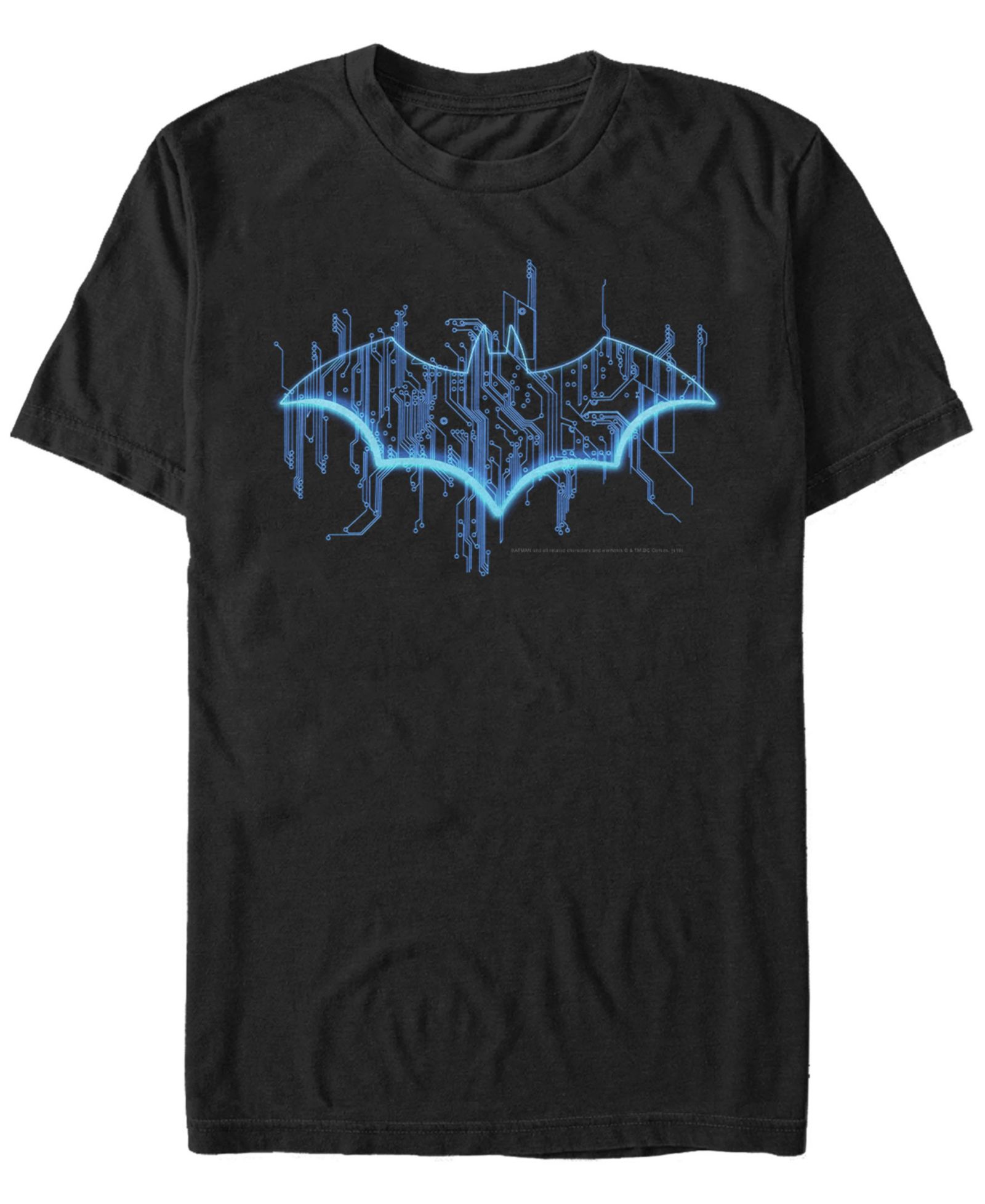 Мужской свитшот Fifth Sun DC Batman Digital Bat Logo Short Sleeve Aqua/Black