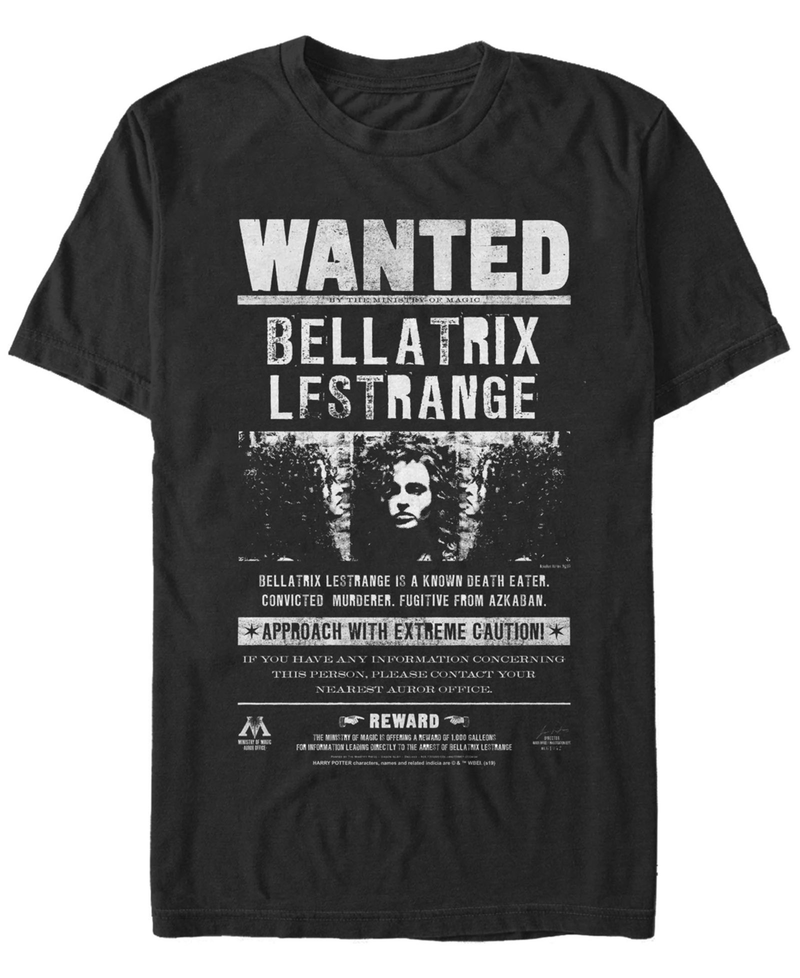 Мужская футболка Fifth Sun Harry Potter Bellatrix Lestrange Wanted Poster Short Sleeve