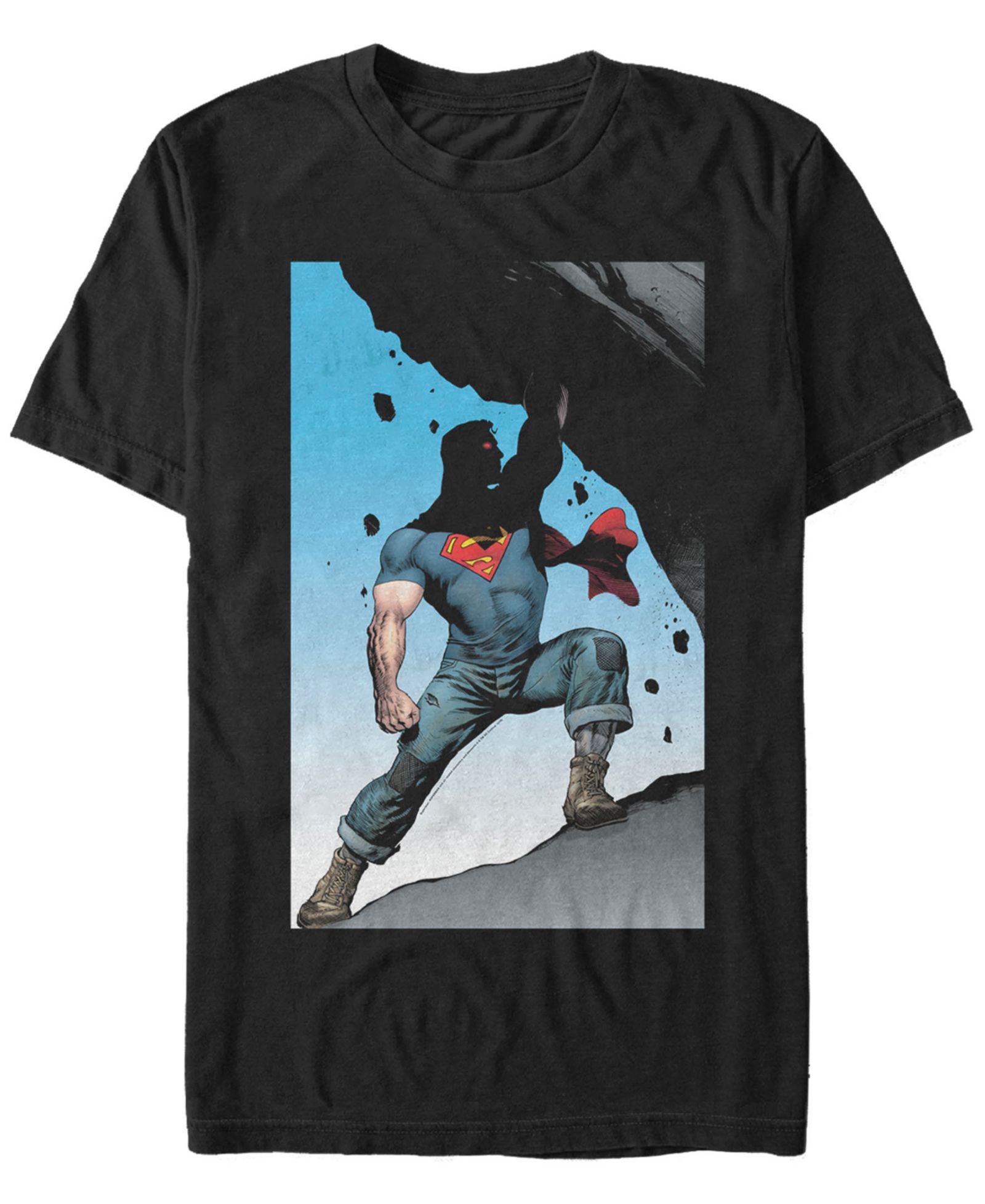 Fifth Sun DC Men's Superman Super Strong Poster Short Sleeve T-Shirt