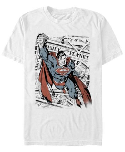 Мужская футболка Fifth Sun DC Superman Daily Planet Newspaper, с коротким рукавом