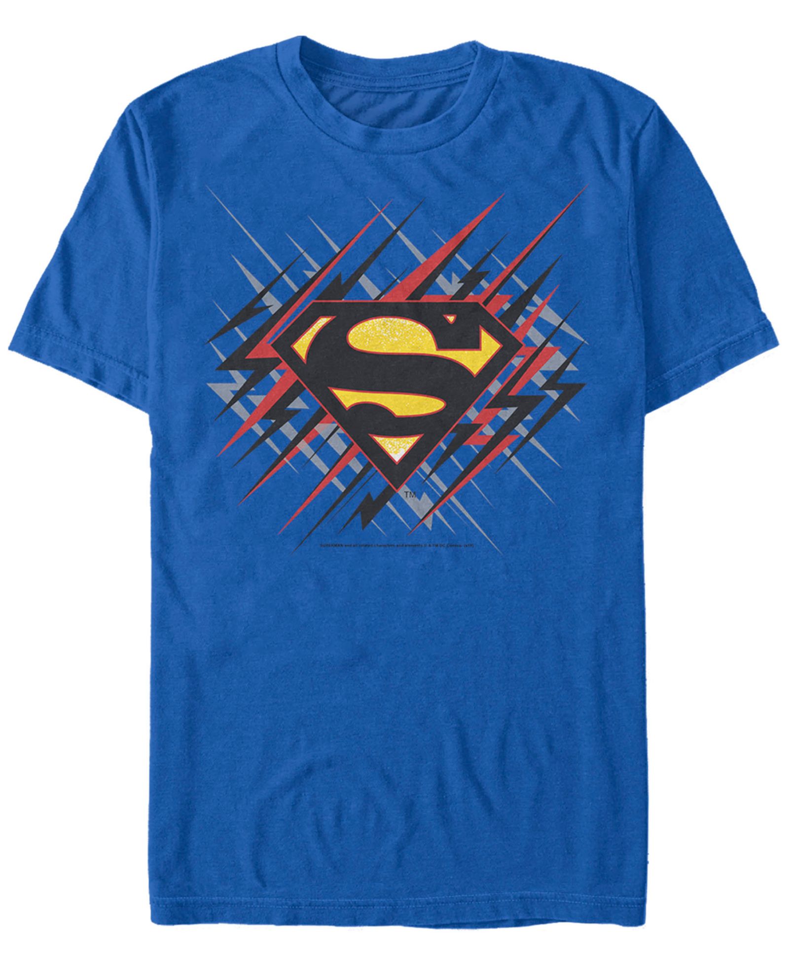Fifth Sun DC Men's Superman Lightning Bolt Logo Short Sleeve T-Shirt