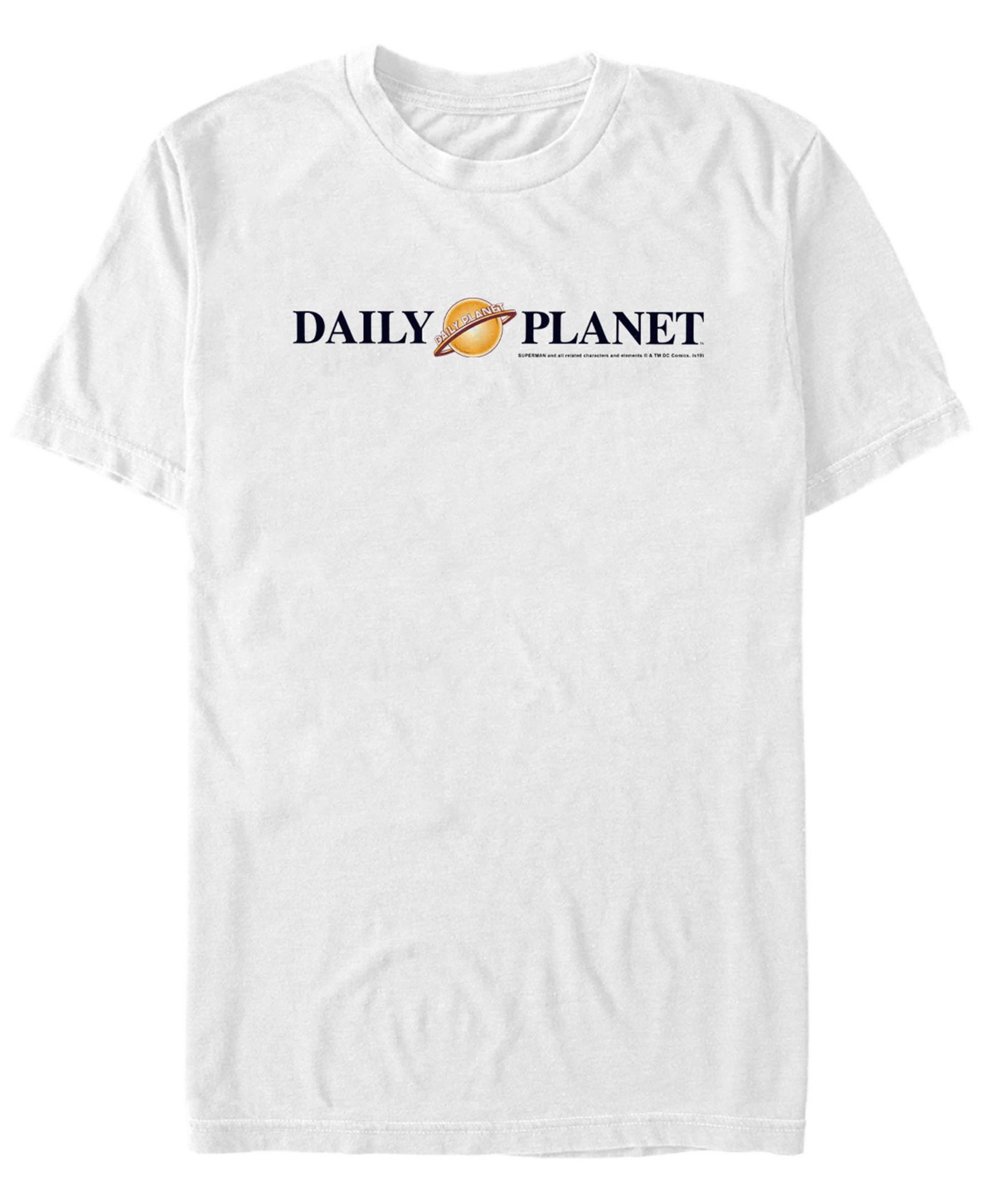 Fifth Sun DC Men's Superman Daily Planet Text Logo Short Sleeve T-Shirt