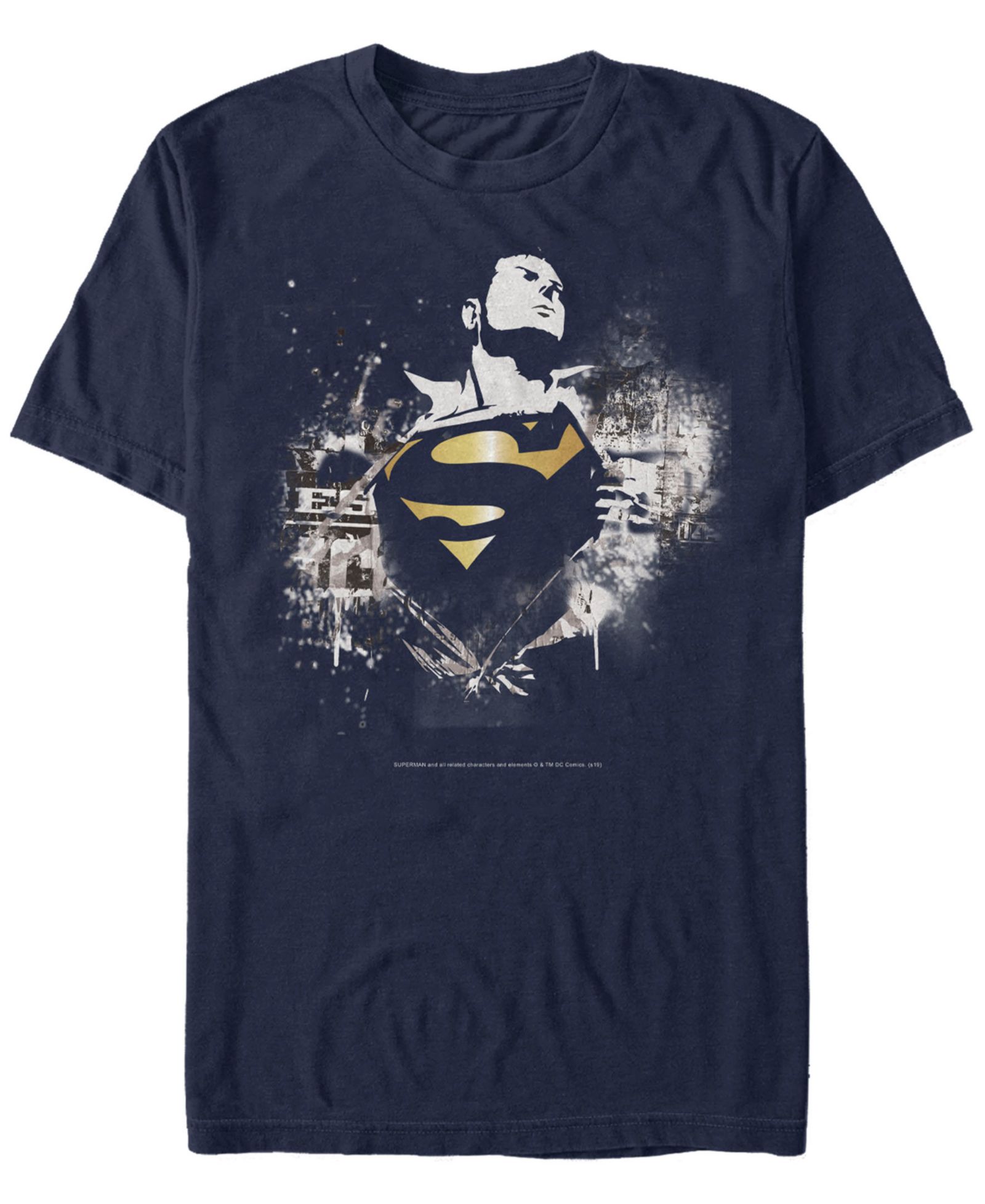 Fifth Sun DC Men's Superman Golden Chest Logo Short Sleeve T-Shirt