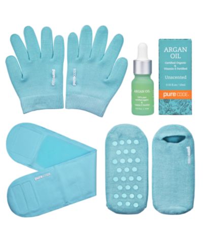 PURECODE Moisturizing Gel Collection With Argan Oil, Gloves S-M, Socks 6-9