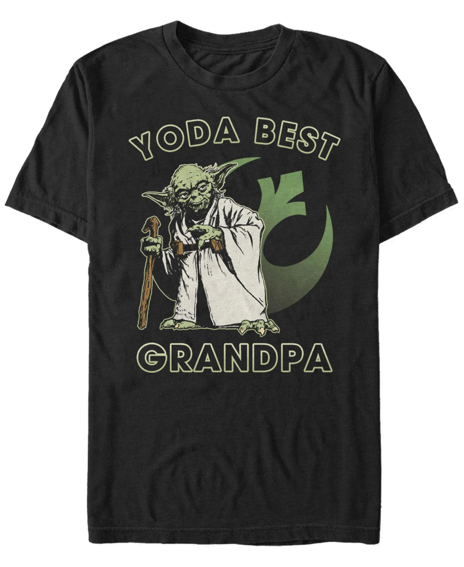 Fifth Sun Мужская футболка Star Wars Yoda Best Grandpa Rebel Logo с коротким рукавом