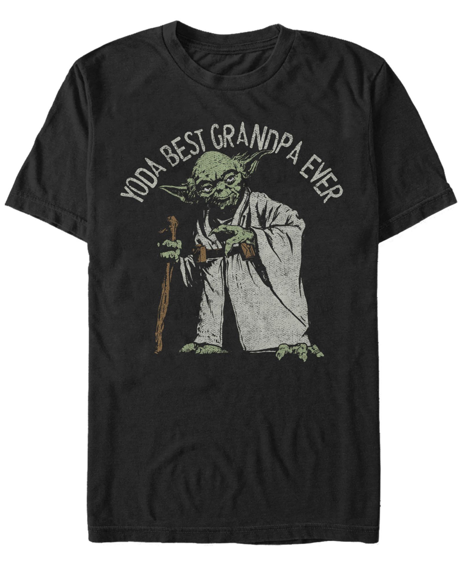 Мужская футболка Fifth Sun Star Wars Yoda Best Grandpa Ever Portrait Short Sleeve