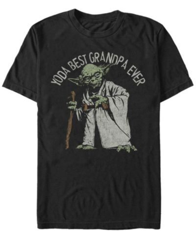 Мужская футболка Fifth Sun Star Wars Yoda Best Grandpa Ever Portrait Short Sleeve