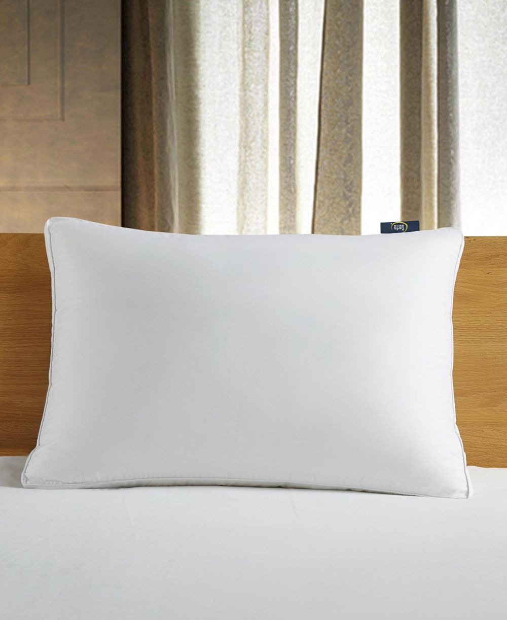 Serta White Down Fiber Подушка для сна на боку, Standard/Queen